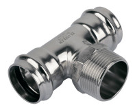 Тройник пресс с наружной резьбой 15х1/2" из нержавеющей стали ZEISSLER ZTI.533.150415