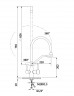 Смеситель для кухни HANSEN HN15055-PP, с подключением к фильтру, с гибким изливом, из нержавеющей стали, графит
