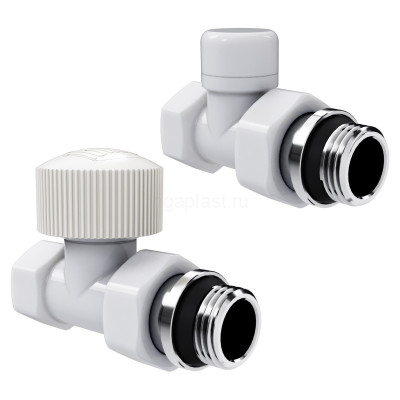 Набор термостатический прямой Royal Thermo Design 1/2" М30х1,5 (Белый)