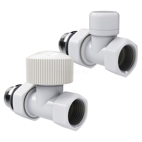Набор термостатический прямой Royal Thermo Design 1/2" М30х1,5 (Белый)