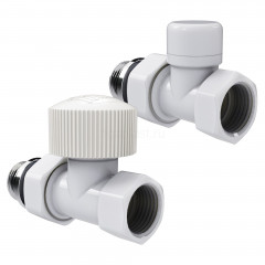 Набор термостатический прямой Royal Thermo Design 1/2" М30х1,5 (Белый)