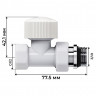 Набор термостатический прямой Royal Thermo Design 1/2" М30х1,5 (Белый)