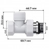 Набор термостатический прямой Royal Thermo Design 1/2" М30х1,5 (Белый)