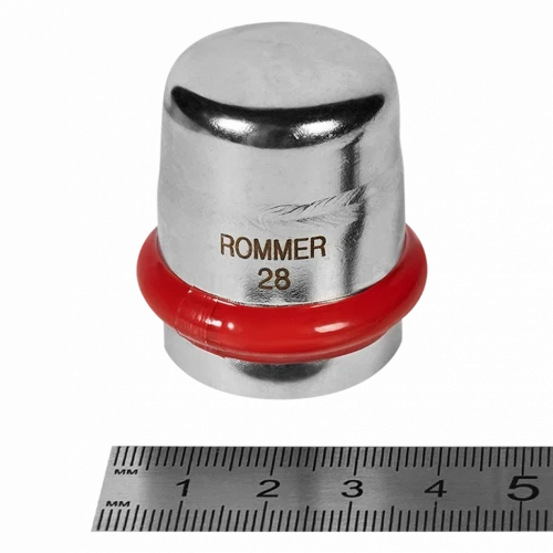 Заглушка ВПр 28 из стали нержавеющей, прессовой ROMMER