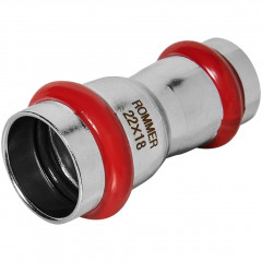 Муфта переходная ROMMER ВПр 22 x 18 мм из нержавеющей стали, RSS-1018-002218