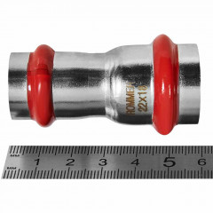 Муфта переходная ROMMER ВПр 22 x 18 мм из нержавеющей стали, RSS-1018-002218
