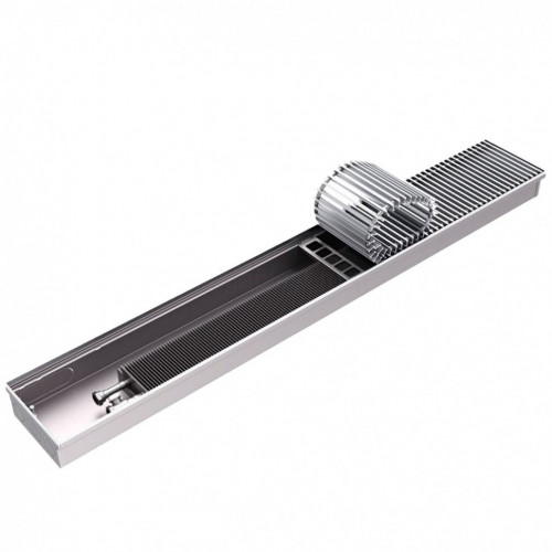 Конвектор внутрипольный RCN 120.380.2100, решётка роликовая, анодированный алюминий ROMMER
