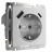 Розетка с заземлением, шторками и USB тип A+C Werkel (серебряный матовый) W1171765