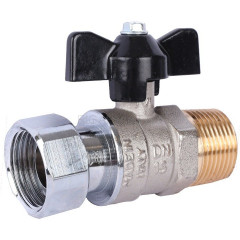 Кран шаровой STOUT с накидной гайкой, 3/4"×3/4", НР, ручка «бабочка», SVB-1009-000020