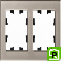 Рамка 2-ая (двойная), Стекло Шампань, серия Atlas Design Nature, Schneider Electric