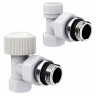Набор термостатический угловой Royal Thermo Design 1/2" М30х1,5 (Белый)