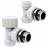Набор термостатический угловой Royal Thermo Design 1/2" М30х1,5 (Белый)