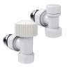 Набор термостатический угловой Royal Thermo Design 1/2" М30х1,5 (Белый)