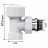Набор термостатический угловой Royal Thermo Design 1/2" М30х1,5 (Белый)