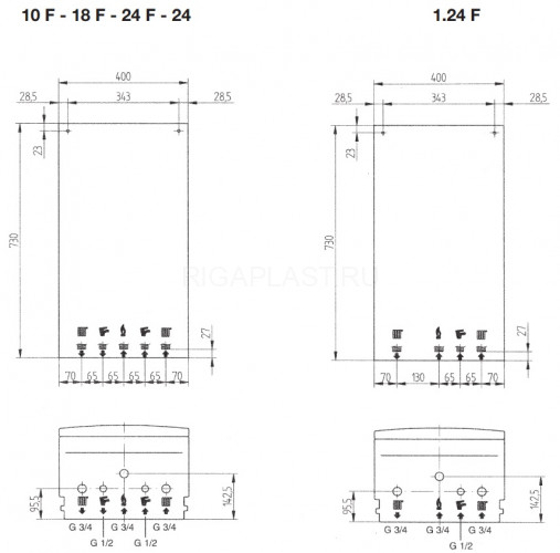 Котел газовый настенный BAXI ECO-4s 24 F, 24 кВт, 2-контурный, закрытая камера сгорания 7659670--