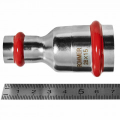 Муфта переходная ROMMER ВПр 28 x 15 мм из нержавеющей стали, RSS-1018-002815
