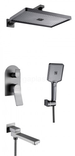 Душевая система HansenPRO HL36099-P, скрытый монтаж, графит
