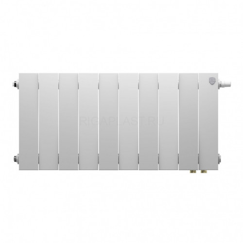 Радиатор биметаллический Royal Thermo PianoForte 300 Bianco Traffico 10 секций, нижнее подключение VDR80