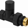 Клапан радиаторный запорный прямой Zeissler 1/2", ZSv.214.02B, черный