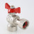 Кран шаровой VALTEC угловой 1" × 1" ВР/ВР, с накидной гайкой (VT.266.N.0606)