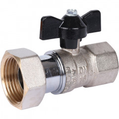 Кран шаровой STOUT с накидной гайкой, 3/4"×1", ВР, ручка «бабочка», SVB-0009-002025