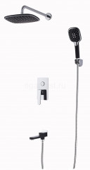 Душевая система GANZER GZ26065-C, скрытый монтаж, черный хром