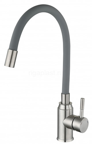 Смеситель для кухни ViEiR V15043-H, с гибким изливом, из нержавеющей стали, сатин