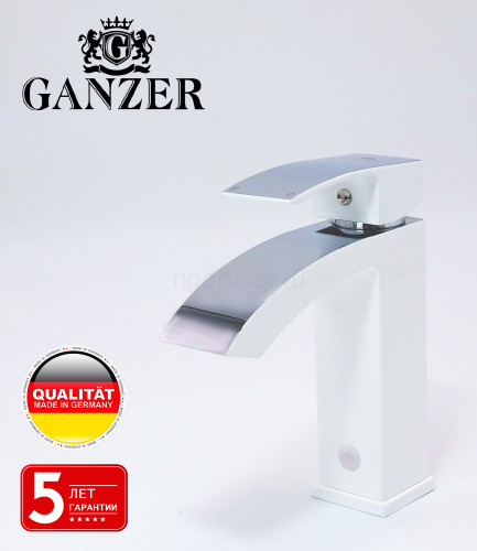Смеситель для раковины GANZER GZ44011-F, белый хром