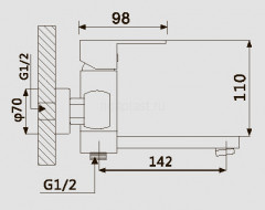 Смеситель для ванны ViEiR V113531-G, графит