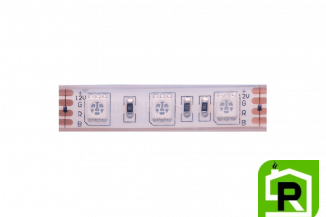 Лента со скотчем 3М светодиодная стандарт 5050, 60 LED/м, 14,4 Вт/м, 12В , IP68, Цвет: RGB