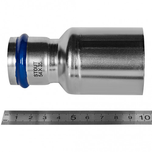 Муфта переходная STOUT НПр-ВПр, 54 x 35 мм, из нержавеющей стали, SSS-2020-005435
