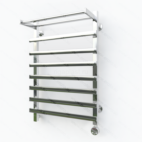 Полотенцесушитель электрический ЭРАТО Квадрат 33, 600х400 мм, с верхней полкой