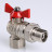 Кран шаровой VALTEC BASE угловой с полусгоном 1" VT.228.N.06
