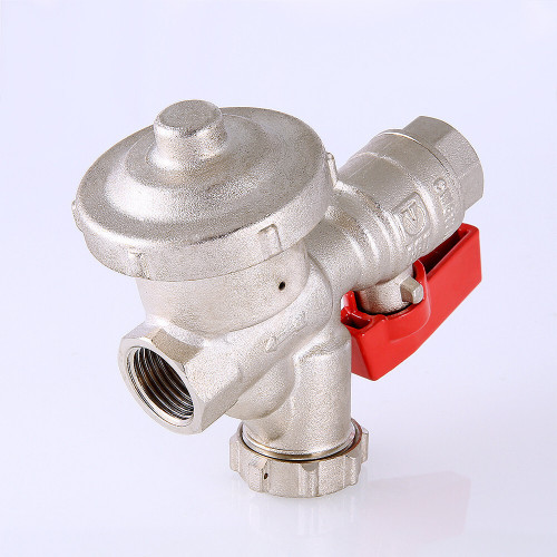Кран шаровой VALTEC 1/2" ВР/ВР, с фильтром, с редуктором давления (VT.300.N.04)