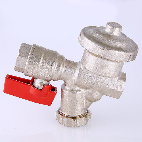 Кран шаровой VALTEC 1/2" ВР/ВР, с фильтром, с редуктором давления (VT.300.N.04)