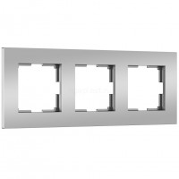 Рамка на 3 поста Werkel Slab (серебро матовый) W0032965
