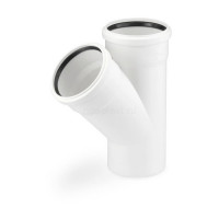 Тройник канализационный RAUPIANO 40/40/45° REHAU