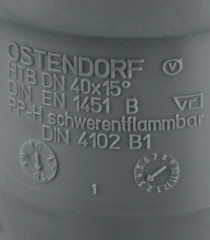 Отвод канализационный HTB 40 15° Ostendorf 111100
