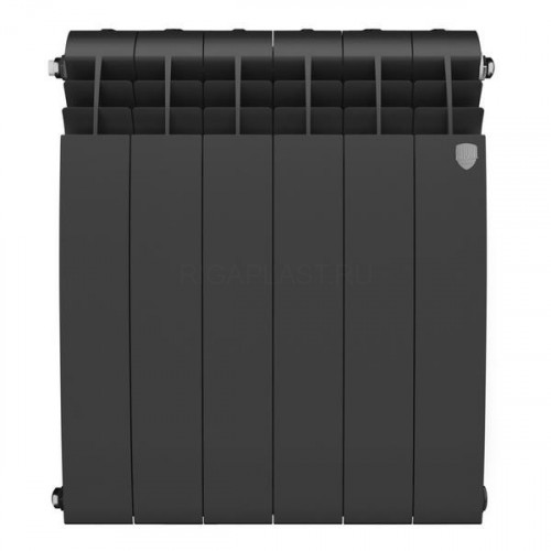 Радиатор биметаллический Royal Thermo BiLiner Noir Sable 500 6 секций, боковое подключение