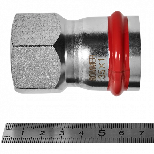 Переходник ROMMER ВР 35 мм x 1" из нержавеющей стали, RSS-0022-000351