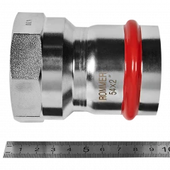 Переходник ROMMER ВР 54 мм x 2" из нержавеющей стали, RSS-0022-000542