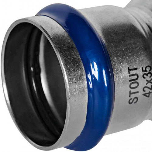 Муфта переходная STOUT НПр-ВПр, 42 x 35 мм, из нержавеющей стали, SSS-2020-004235