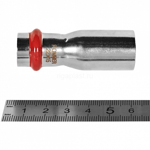 Муфта переходная ROMMER НПр 22 x 15 мм из нержавеющей стали, RSS-0020-002215