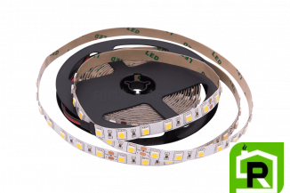 Лента со скотчем 3М светодиодная стандарт 5050, 60 LED/м, 14,4 Вт/м, 24В , IP20, Цвет: Нейтральный белый