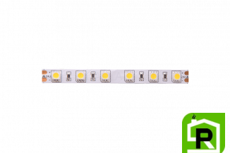 Лента со скотчем 3М светодиодная стандарт 5050, 60 LED/м, 14,4 Вт/м, 24В , IP20, Цвет: Нейтральный белый