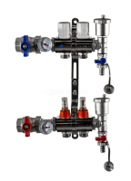 Коллекторная группа из латуни с расходомерами 1" на 2 выхода TIM KA002