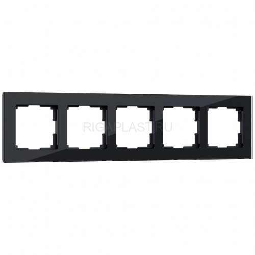 Рамка на 5 постов Werkel Favorit (черный,стекло) W0051108
