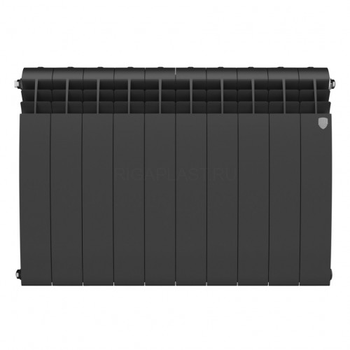 Радиатор биметаллический Royal Thermo BiLiner Noir Sable 500 10 секций, боковое подключение