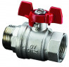 Кран шаровой Optibal DN 32, 1 1/4" НВ, ручка-бабочка Oventrop