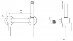 Смеситель с гигиеническим душем ViEiR V462552-F, белый